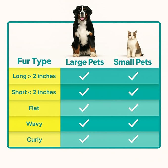 Self-Cleaning Pet Grooming Brush for Dogs & Cats – Gentle Silicone Tips Remove Loose Hair, Mats & Tangles – Comfortable Anti-Slip Grip