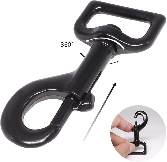 Dog Leash for Large Dogs, Traffic Padded 2 Handles for Extra Control, 6 FT Long with Reflective Stitch for Night Walking Black