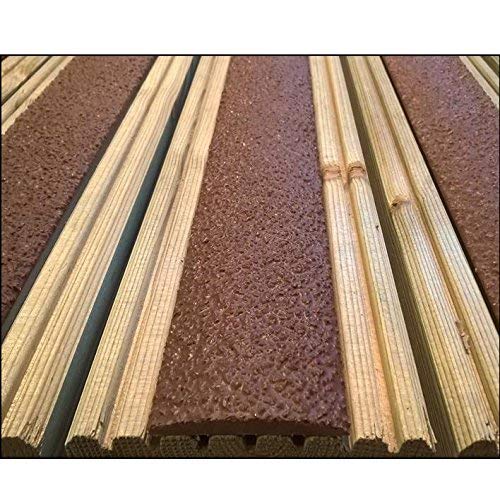 Anti-Slip Decking Strips - Pack of 5 (16" x 2") Heavy Duty GRP Non-Slip Treads for Outdoor Steps, Ramps & Decks - Weatherproof, Easy to Install, Long Lasting Safety Grip (Brown)