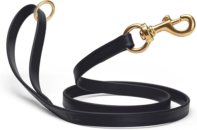 Viper Biothane K9 Working Dog Leash Waterproof Lead for Tracking Training Schutzhund Odor-Proof Long Line with Solid Brass Snap for Puppy Medium and Large Dogs 4ft, Black