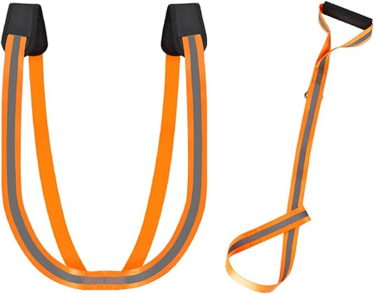 Deer Drag Harness Heavy Duty Orange Deer Drag Rope with Reflective Strip Soft Handle and Widened Shoulder Strap 400lb Capacity Deer Drag Set Perfect Men's Hunting Accessories and Gift for Hunters