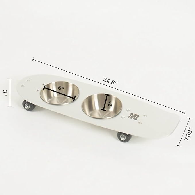 Dog Bowls Water and Food Cat Bowl Stainless Steel Bowl Pet Feeder Bowls for Medium Dogs and Cats Puppies, Silver
