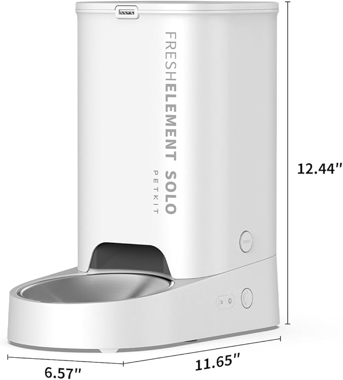 PETKIT Automatic Cat Feeder, 2.4G WiFi Automatic Dog Feeder, App Control Pet Food Dispenser with Triple Fresh-Lock System, Up to 10 Meals Per Day, Schedule Feeding, Food Shortage Alert, 3L Capacity