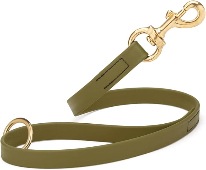 Viper Biothane K9 Working Dog Leash Waterproof Lead for Tracking Training Schutzhund Odor-Proof Long Line with Solid Brass Snap for Puppy Medium and Large Dogs 20in, Olive Drab Green