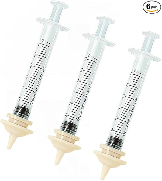 Pet Nursing Kit - 3 Pack 3ml Feeding Syringes with 3 Silicone Nipples | Reusable Hand Feeding Supplies for Newborn Kittens, Puppies, Squirrels, Rabbits & Small Animals | Anti-Choke Safety Design