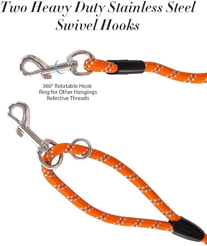 Long Dog Leash for Training 10FT/16FT/20FT/30FT/50FT/100FT, Reflective Tie Out, Heavy Duty Dog Lead for Large, Medium & Small Dogs - Outside Walking, Playing, Camping, Yard