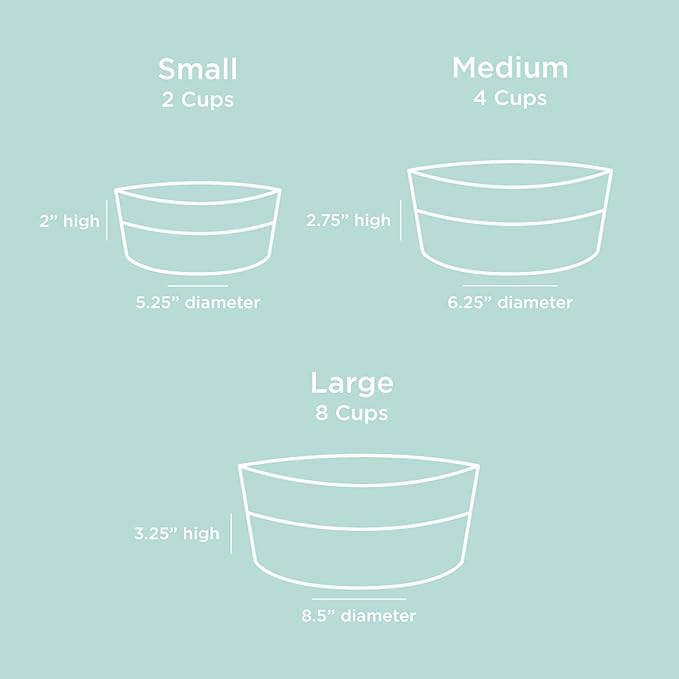 Waggo Dipper Ceramic Dog Bowl for Small and Large Breeds - Heavyweight and Durable Pet Food and Water Dish Crock, Dishwasher Safe, Modern (Mauve, Medium)