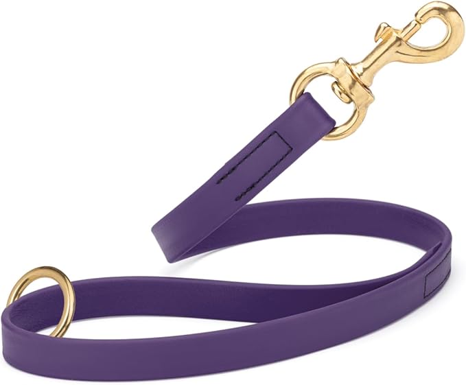 Viper Biothane K9 Working Dog Leash Waterproof Lead for Tracking Training Schutzhund Odor-Proof Long Line with Solid Brass Snap for Puppy Medium and Large Dogs 20in, Violet Purple