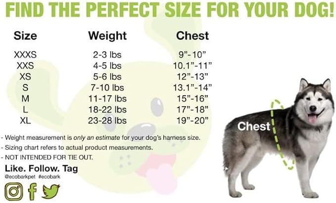 EcoBark Step in Dog Harness Reflective Soft Ultra Padded Mesh Dog Harnesses for XXS, XS, Small, and Medium Dogs and Puppies Eco-Friendly Comfort Secure Halter No Pull Adjustable Pet Vest