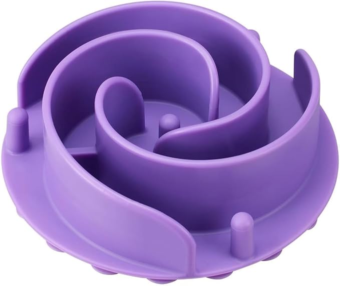 Slow Feeder Dog Bowls Insert, Bestalk Soft Silicone Slow Eating Feeder Insert with Suction Cups for Small, Medium and Large Dogs, Fit into Basic and Elevated Bowls