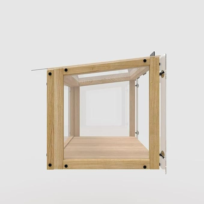 Cat Window Perch Outdoor Enclosure, Wooden Catio Weatherproof Window Box with Clear Acrylic Panels, 360° View Sunbathing Ledge for Indoor Cats