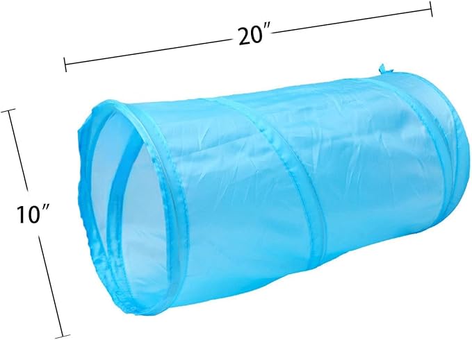 Cat Tunnel for Indoor Cats Interactive, Rabbit Tunnel Toys, Pet Toys Play Tunnels for Cats Kittens Rabbits Puppies Crinkle Collapsible Pop Up Royal Blue 20"