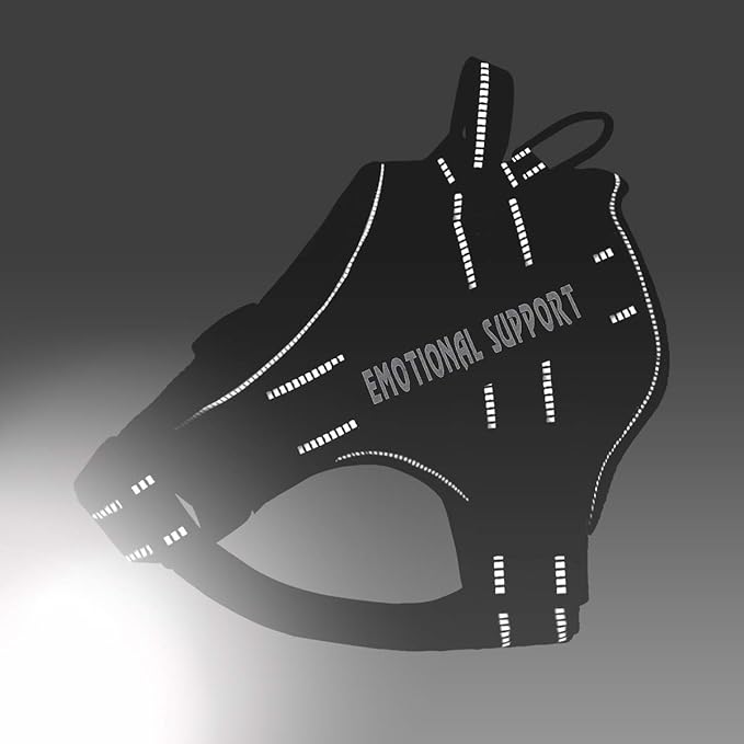 VOOPET Emotional Support Dog Harness, Professional Service Dog Vest for Medium Dogs, Reflective, Breathable, Adjustable, No Pull/Choke, ESA Essential Harness