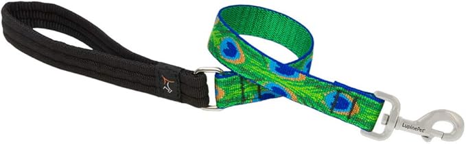 LupinePet Originals 1" Tail Feathers 2-Foot Traffic Lead/Leash for Medium and Larger Dogs
