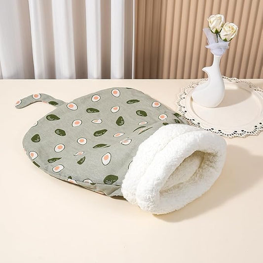 Soft & Safe Cat Tunnel Sleep Bag Bed Cozy Hideway for Kitty's Comfort (Green, Large)