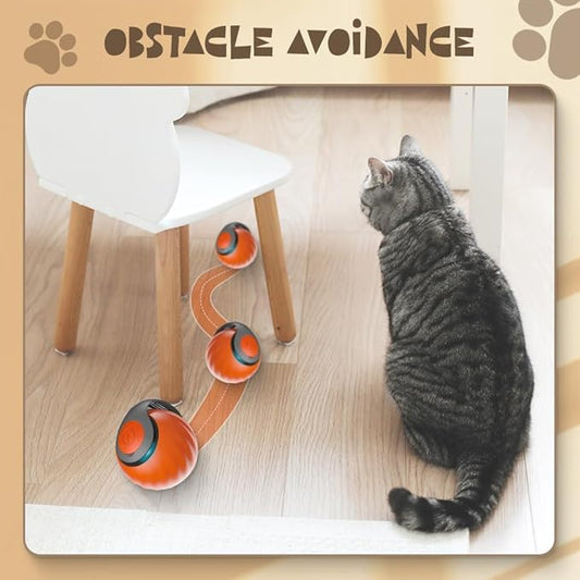 Upgrade Speedy 3.0 Tail Cat Toy, 2026 New Speedy Tail Interactive Cat Toy for Indoor Cats, USB Rechargeable Automatic Moving Smart Cat Toys Ball with Tail Two Speed Adjustment (Blue, 1PC)
