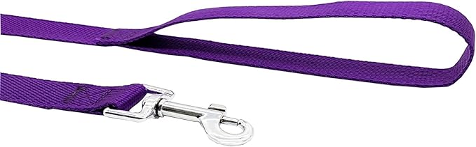 Nylon Training Dog Leash for Small Medium Large Dogs, 15ft 20ft 30ft 50ft Long Leash Dog/Puppy Lead for Obedience Recall Training, Camping (1" x 30ft, Purple)