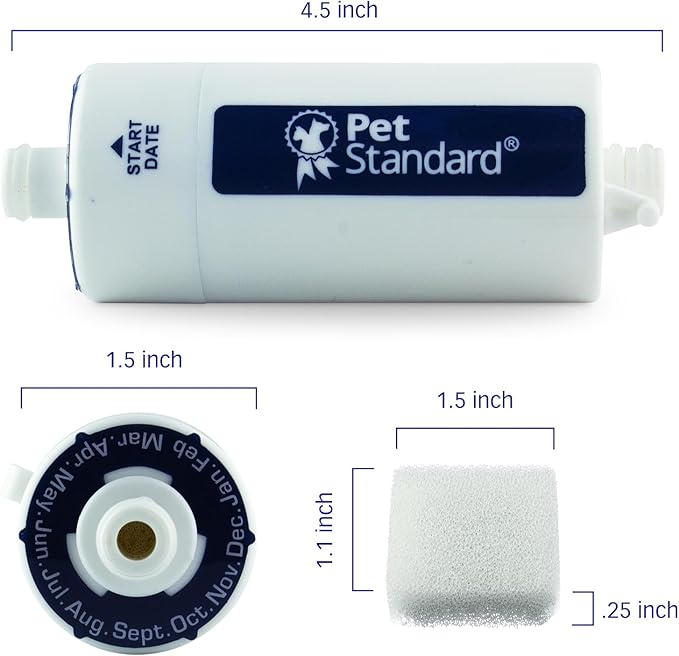 PET STANDARD Replacement Water Filter & Pre-Filter Sponges Compatible With CATCARE Cat Water Fountain, Pack of 2
