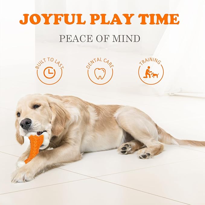 Dog Toys 2 Pack, Dog Toys for Aggressive Chewers Large Breed, Aggressive Chew Toys for Large Dogs (2 Pack)
