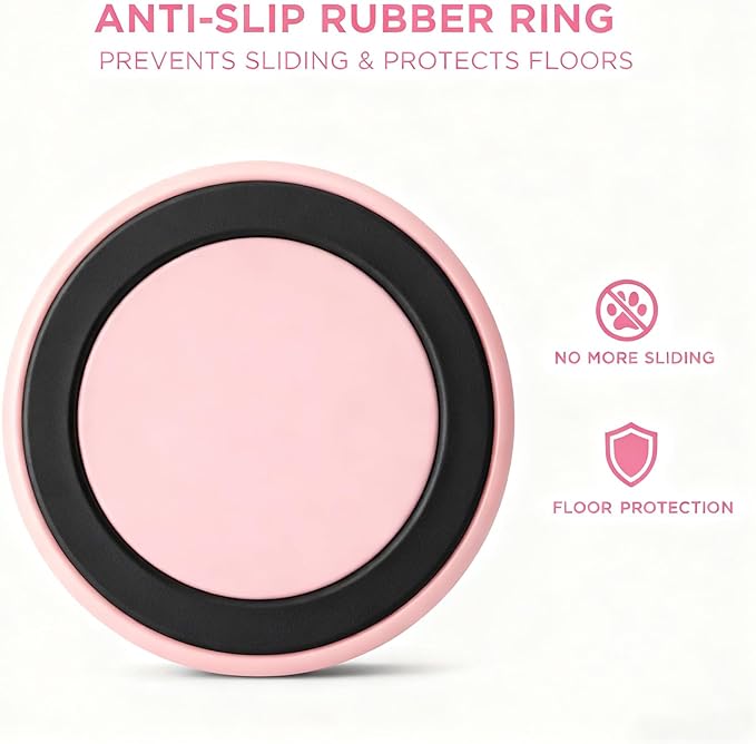 Dog Bowls, Stainless Steel Dog Food and Water Bowl for Small to Large Breed, Anti-Slip, Dishwasher Safer, Rust-Resistant, Easy to Clean, Weighted Durable Metal Bowl (Pink, 40 oz)
