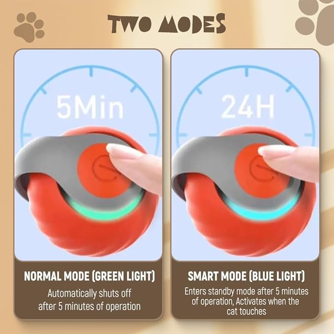 Upgrade Speedy 3.0 Tail Cat Toy, 2026 New Speedy Tail Interactive Cat Toy for Indoor Cats, USB Rechargeable Automatic Moving Smart Cat Toys Ball with Tail Two Speed Adjustment (Blue+Orange, 2PCS)