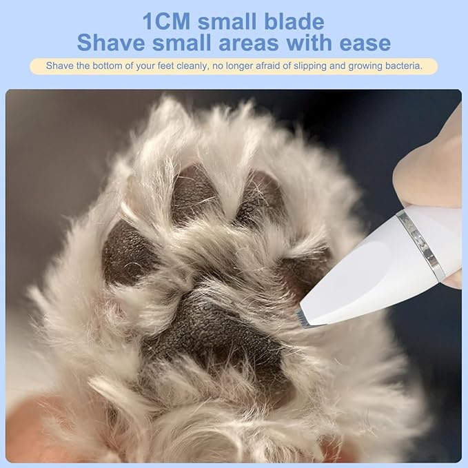 4 in 1 Dog Grooming Kit - Dog Clippers, Rechargeable, Low Noise - Multi-Functional for Hair on Pets Toes Hair Repair on face Around Ears and toenail Grinding
