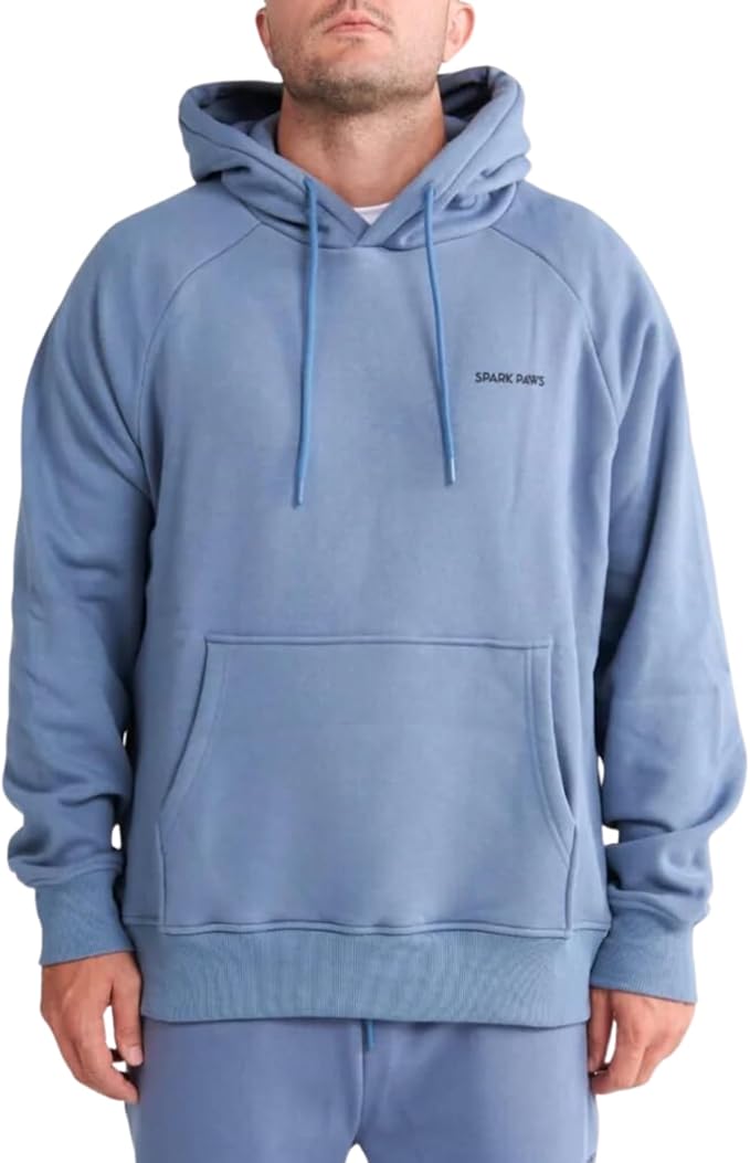 Spark Paws Human Hoodie - Premium Quality, Buttery Soft, Superior Comfort and Fit, Calming Fleece Interior, Suitable for All Styles - Slate Blue - S
