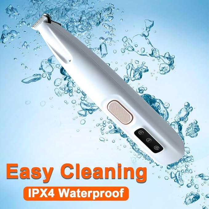 Dog Paw Trimmer,Furry Basics Pet Hair Trimmer,Saffory Dog Paw Trimmer with LED Light,Low Noise USB Rechargeable,Waterproof Pet Hair Shaver for Dogs and Cats