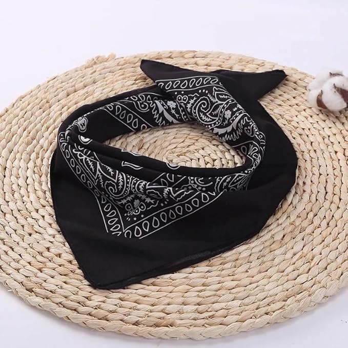 combocube 12 Pack(one Dozen) Multi-Purpose Cotton Paisley Cowboy Bandanas Headband for Men and Women