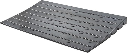 Silver Spring Threshold Ramp, Solid Rubber 2.5" Maximum Riser with 3 Channels, Black