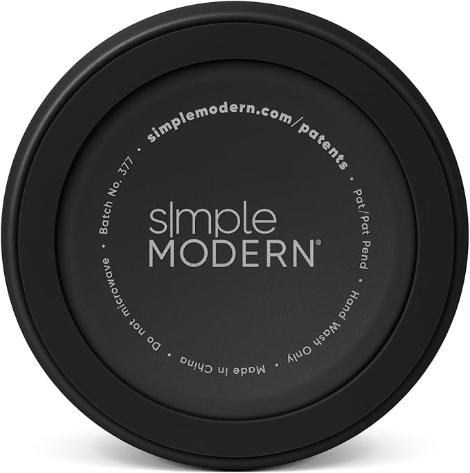 Simple Modern Stainless Steel Pet Water Bowl for Dogs & Cats | Insulated Stainless Steel Food Bowls for Dog Cat | No Tip No Slip BPA Free | Bentley Collection | Medium (4 Cups) | Midnight Black