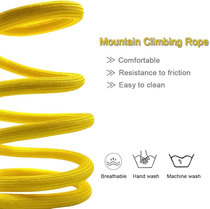 MayPaw 4/6 /8/10 FT Dog Leash, Classic Solid Colors, Strong Nylon Rope Dog Leash Reinforced with Leather Tailor Connection Heavy Duty Silver Clasp (Yellow, 6ft*1/2")