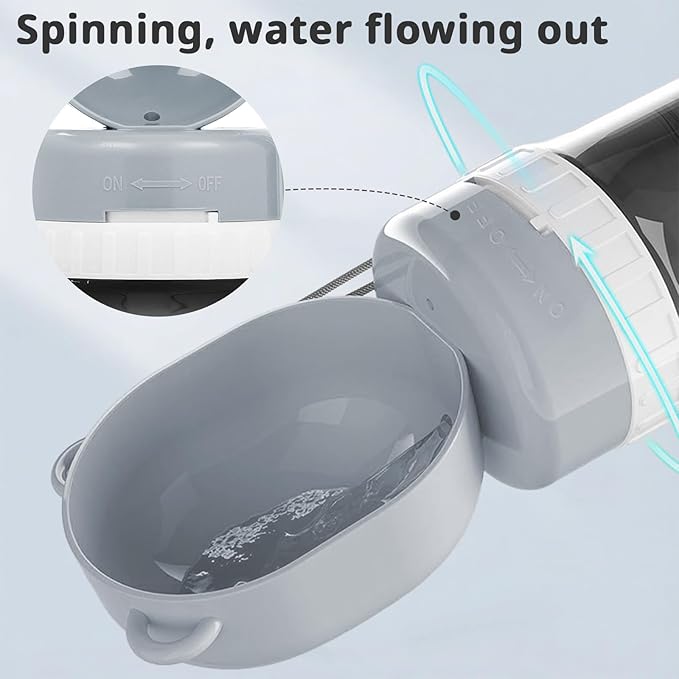 Pet Water Bottle Leak Proof Portable - Dog Water Dispenser with Foldable Drinking Bowl, Puppy Travel Accessories for Outdoor Walking, Hiking, Running