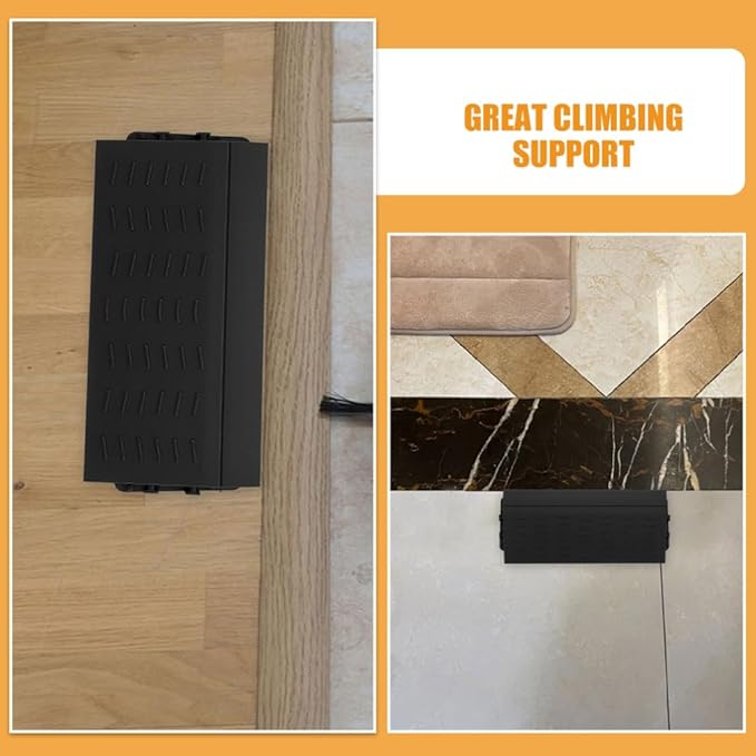 Cabilock Robot Vacuum Threshold Ramp 8.27 Inch Plastic Door Step Ramp for Home and Garage Entry with Anti-Slip Surface for Smooth Climbing