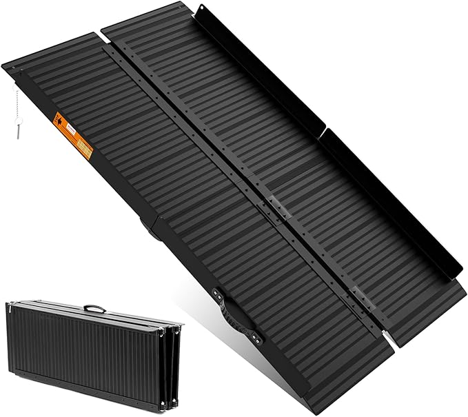 Wheelchair Ramp 5ft, Portable Non-Skid Aluminum Ramps for Wheelchairs for Home Steps, 800 LBS Capacity Handicap Ramp for Doorway, Homes, Threshold, Entry, Stairs 60" Lx 29.2" Wx2H
