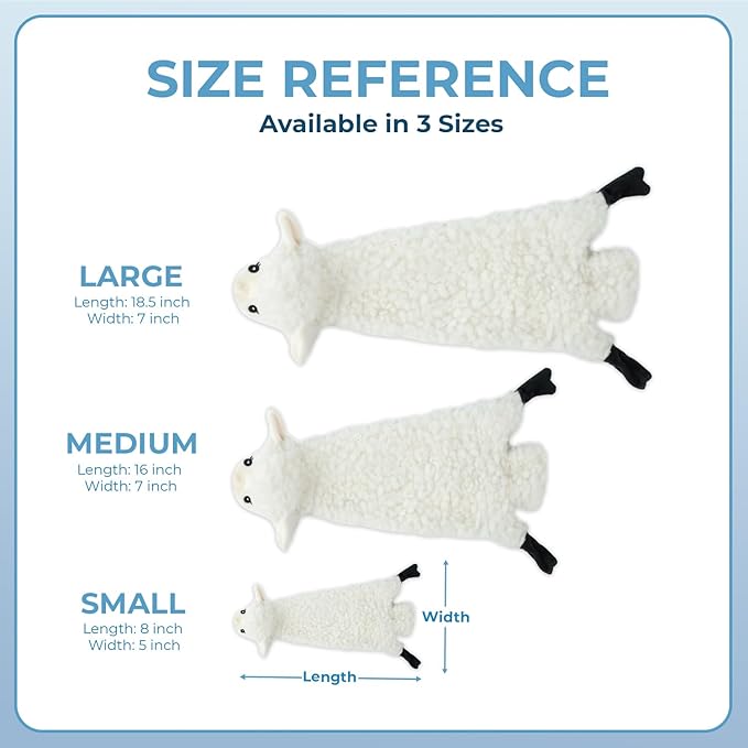 Best Pet Supplies Squeaky Dog Toys with Soft Durable Fabric for Small, Medium and Large Pets Interactive Toy for Indoor Play, Supports Active Biting and Play - Sheep, Small
