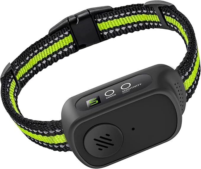 Rechargeable Dog Bark Collar with Beep Vibration and Shock,Anti Barking Collar for Small Medium Large Dogs, Humane Dog Training Device with 5 Adjustable Sensitivity Levels