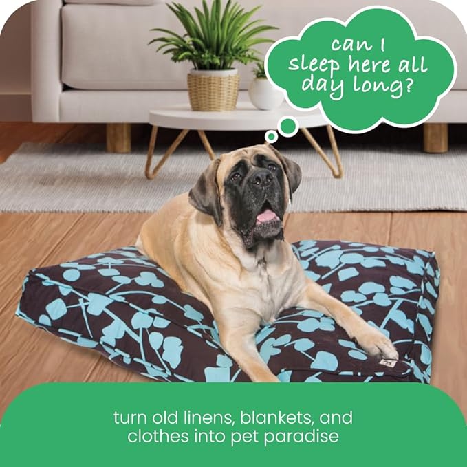 Molly Mutt Your Hand in Mine Dog Bed Duvet Cover, 100% Cotton Canvas Cover for Dog Bed, Puppy Bed, or Cat Bed, Durable, Washable, and Free of Harmful Chemicals, 22" x 27" x 5"