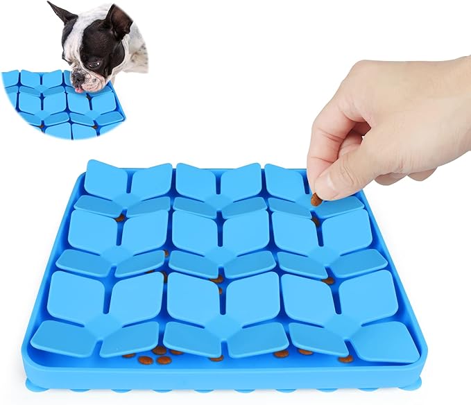Snuffle Mat for Dogs,Silicone Interactive Dog Mat No Hurt for Dog's Nose for Smell Training and Slow Eating,Encourages Natural Foraging Skills and Stress Relief for Dog Mental Stimulation Toys