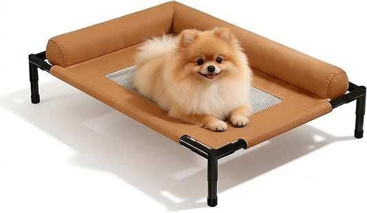 Raised Dog Beds for Small Dogs,Breathable Mesh Dog Sofa,Pet Travel Cot with Soft Edged Pillow,Features Non Slip Base, Suitable for Dogs Hammock Bed Small for Indoor & Outdoor