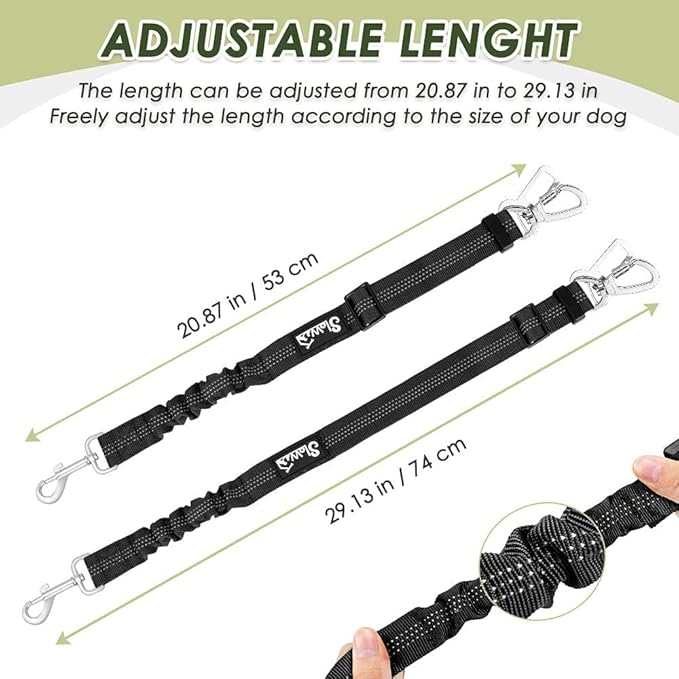 Lukovee Dog Seat Belt for Car, Adjustable Dog Car Harness for Large Medium Small Dogs, Soft Padded & Breathable Mesh Dog Seatbelt with Car Strap and Carabiner (Black,XXXS)