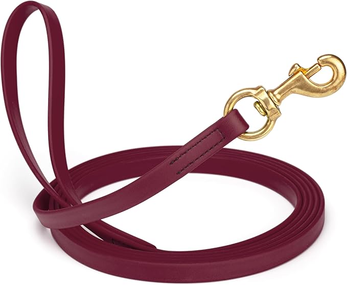 Viper Biothane K9 Working Dog Leash Waterproof Lead for Tracking Training Schutzhund Odor-Proof Long Line with Solid Brass Snap for Puppy Medium and Large Dogs, 33ft Merlot Burgundy