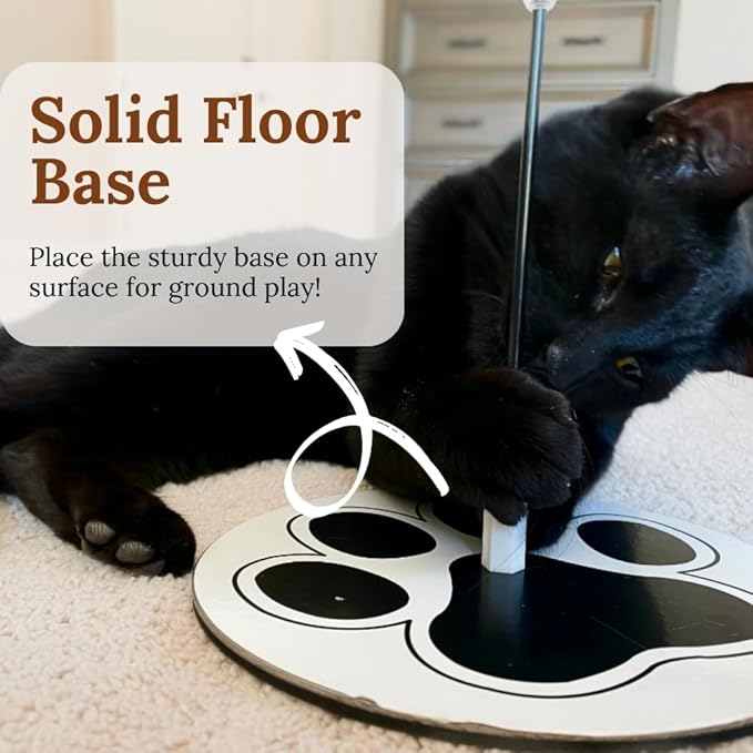 Cat Toys for Bored Indoor Adult Cats Any Surface Base Wand Stimulation Toys for Indoor Cats Cat Feather Toy Cat Feather Cat Toy Wand Juguetes para Gatos Activos Juegos para Gatos