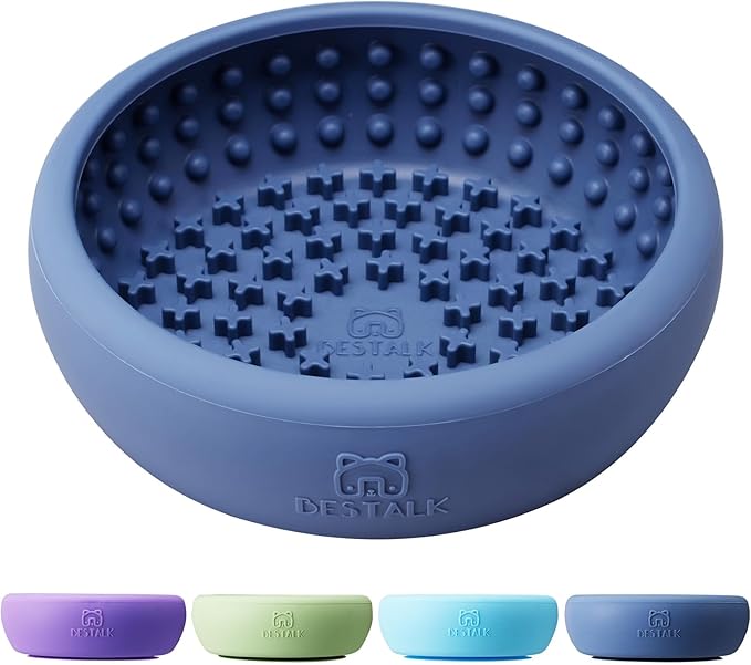 Dog Lick Bowl, Bestalk Anxiety Relief Lick Mat for Dogs, Non-Slip Freeze Licking Bowl Enrichment Puzzle Feeder for Distraction, BPA Free Silicone, Dishwasher Safe