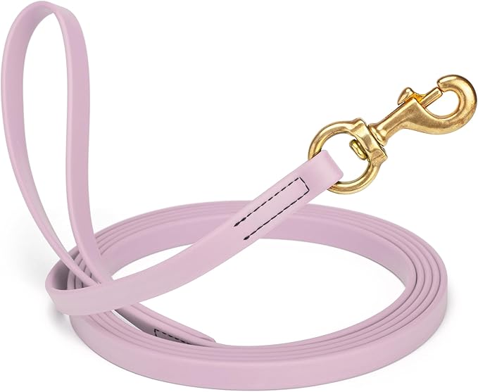 Viper Biothane K9 Working Dog Leash Waterproof Lead for Tracking Training Schutzhund Odor-Proof Long Line with Solid Brass Snap for Puppy Medium and Large Dogs, 33ft Pastel Purple