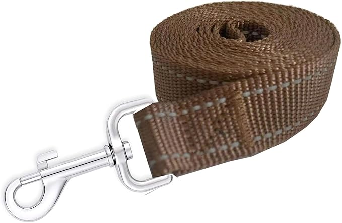 Reflective Dog Leash 7Ft /8 Feet Long, 1 Inch Wide, for Small and Medium Dogs
