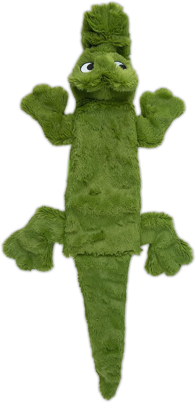 Best Pet Supplies Squeaky Dog Toys with Soft Durable Fabric for Small, Medium and Large Pets Interactive Toy for Indoor Play, Supports Active Biting and Play - Alligator, Small
