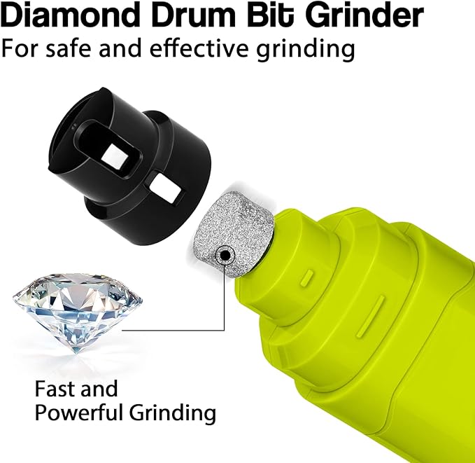 Casfuy Dog Nail Grinder Upgraded - Professional 2-Speed Electric Rechargeable Pet Nail Trimmer Painless Paws Grooming & Smoothing for Small Medium Large Dogs & Cats (Green)