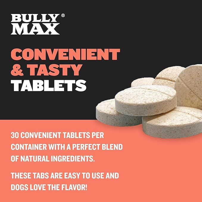 Bully Max 2-in-1 Puppy Vitamins - 30 Chewable Tablets for Growth & Development of Puppies - Multivitamin Treats & Essential Dog Supplements for Small Dogs & Large Breed Growing Pups - 3 Bottles