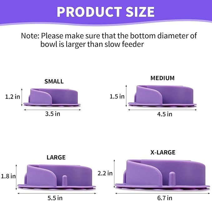 Slow Feeder Dog Bowls Insert, Bestalk Soft Silicone Slow Eating Feeder Insert with Suction Cups for Small, Medium and Large Dogs, Fit into Basic and Elevated Bowls